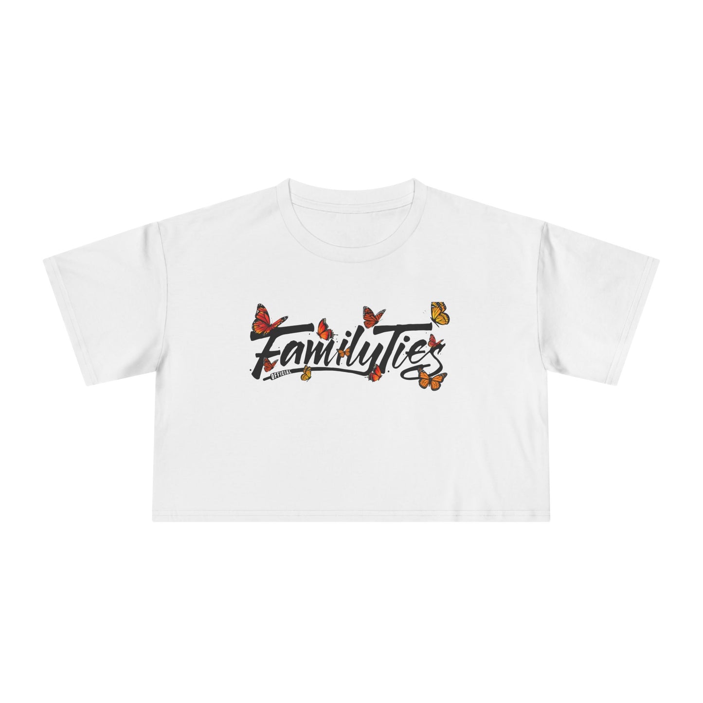 Life Is Beautiful In Colors Women's Crop White Tee
