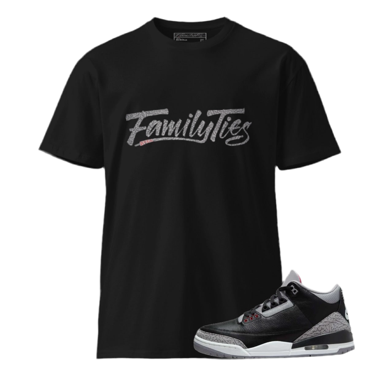 Family Ties Official Black Cement Tee