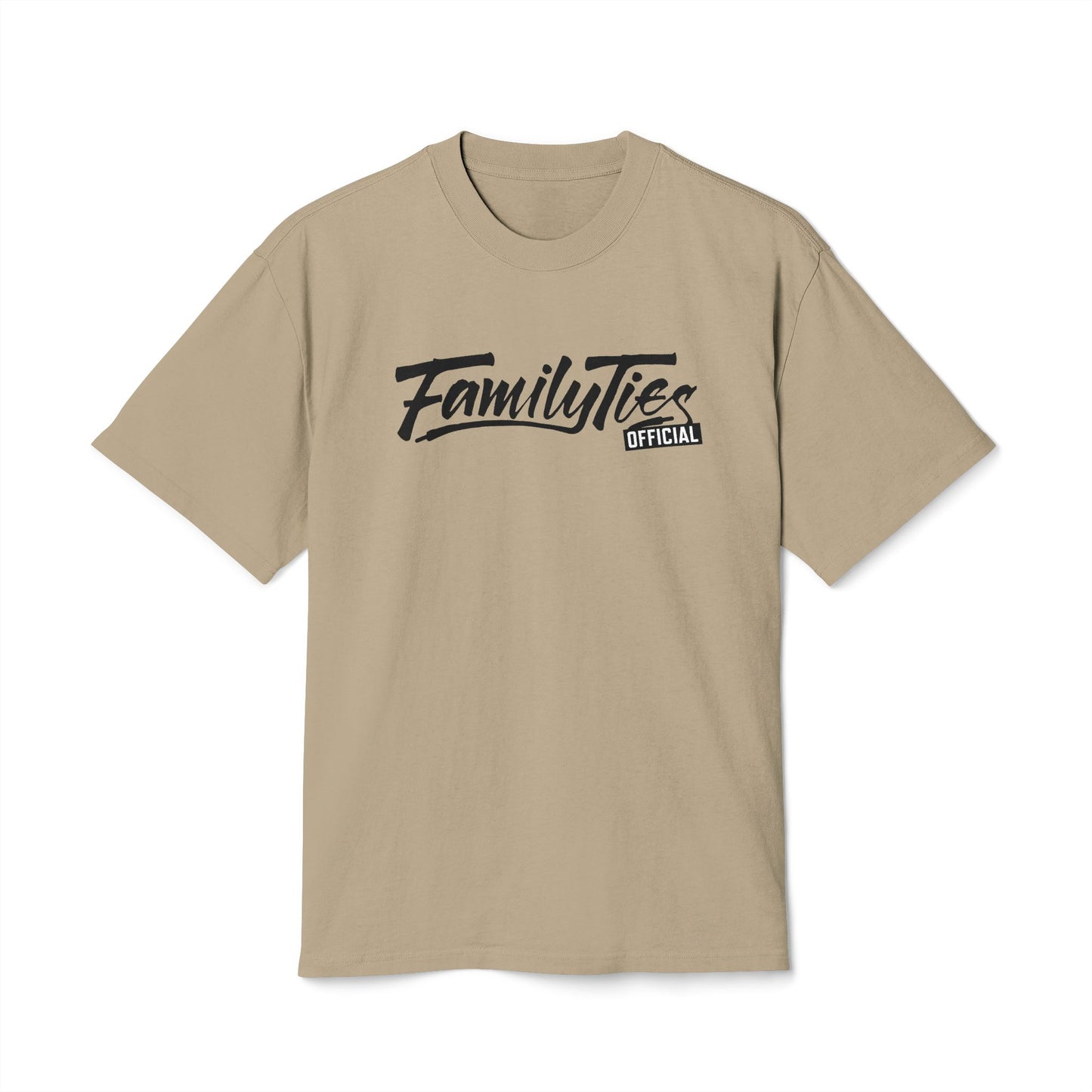 Family Ties Official "Stone Khaki" Oversized Tee