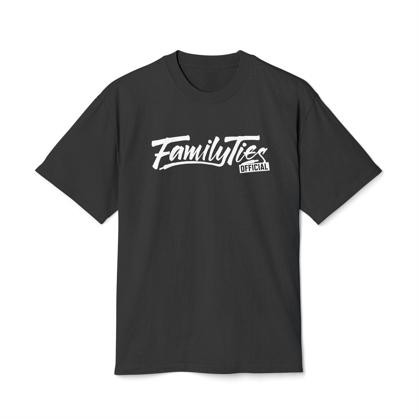 Family Ties Official "Ash Black" Oversized Tee