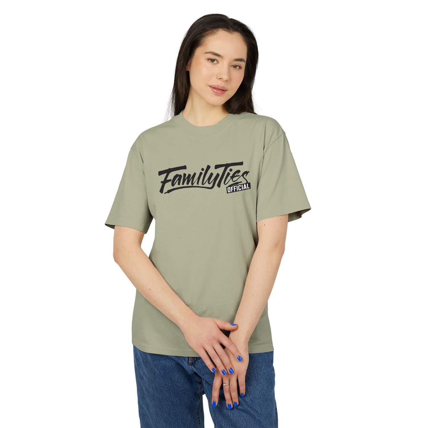 Family Ties Official "Olive Moss" Oversized Tee