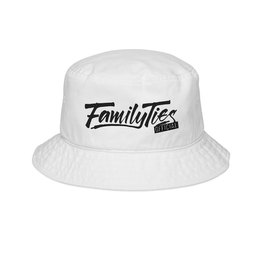 Family Ties Official Embroidered White Bucket Hat