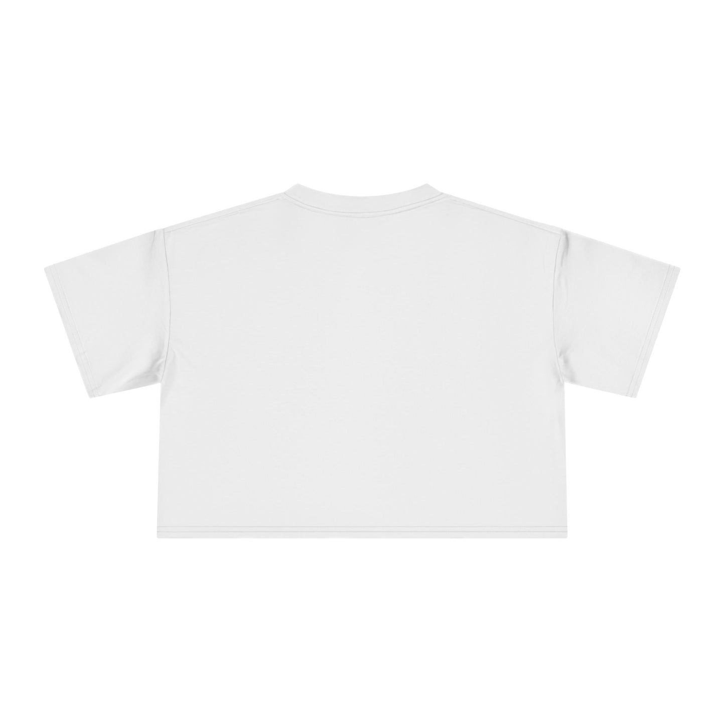 Life Is Beautiful In Colors Women's Crop White Tee