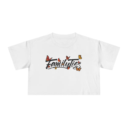 Life Is Beautiful In Colors Women's Crop White Tee
