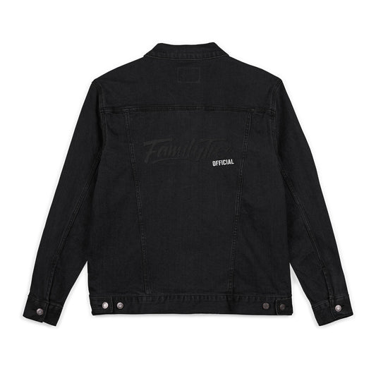 Family Ties Official Embroidered Black Denim Jacket